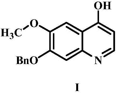 Preparation method of 7-benzyloxy-6-methoxy-4-hydroxyquinoline