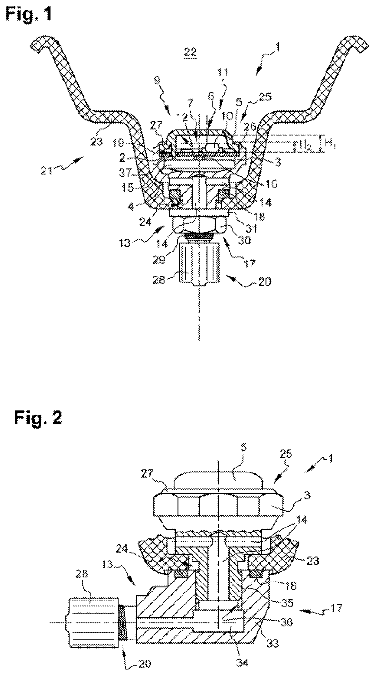 System for measuring at least one physical characteristic for a tyre assembly