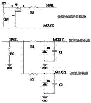 Diagnostic circuit and method for hazardous voltage interlock loop (HVIL)