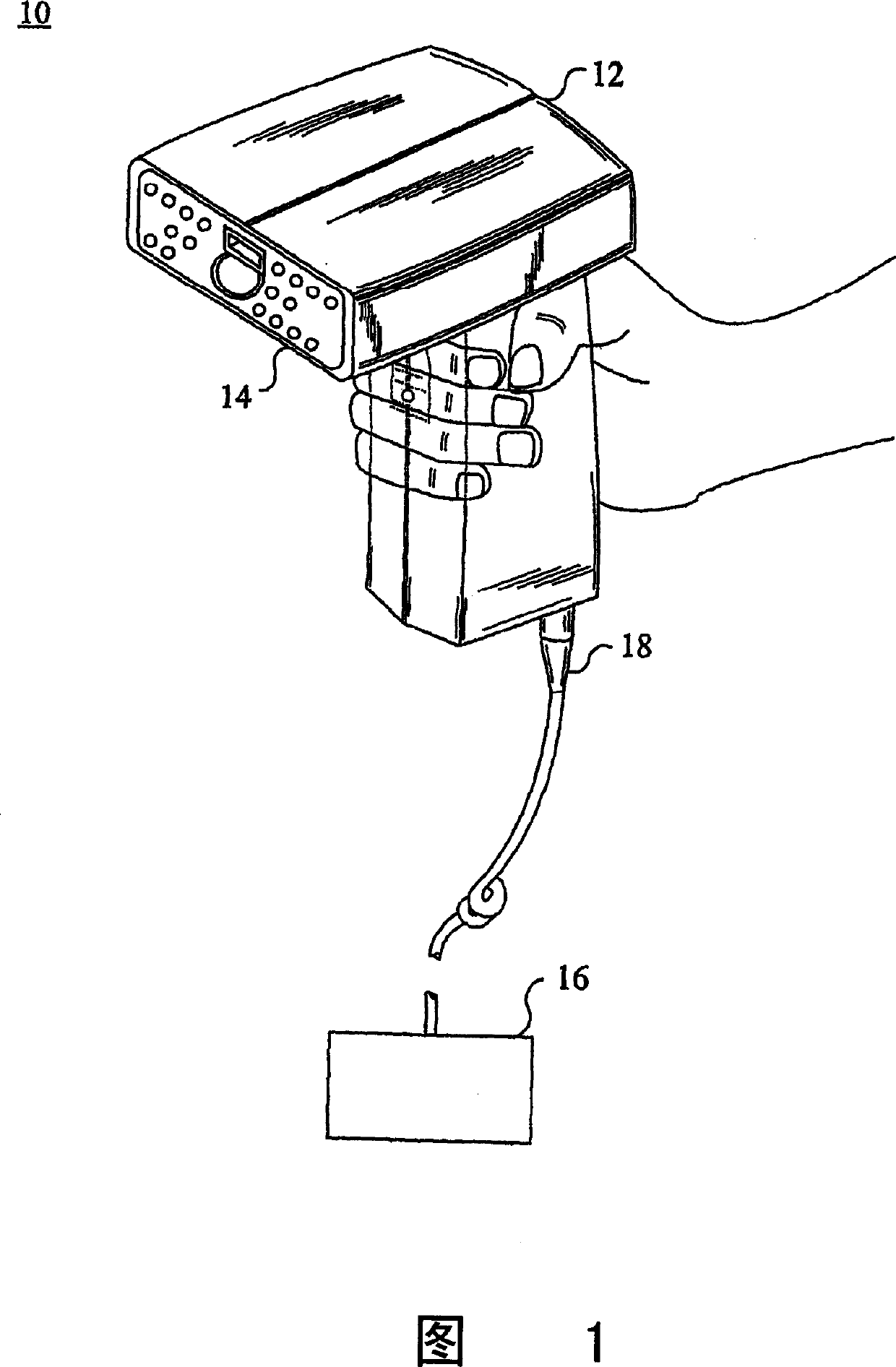 Optical code reader with autofocus and interface unit