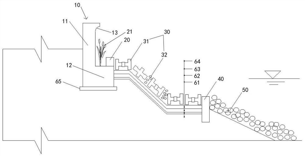 Seawall ecological slope protection structure and construction method