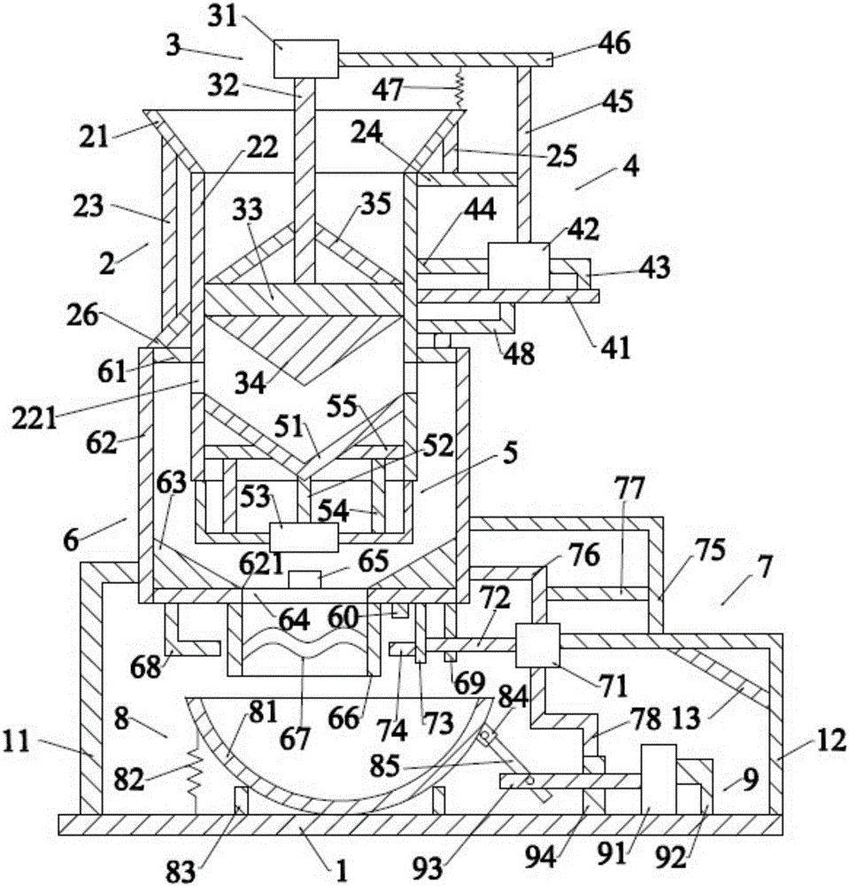 Medicinal material crushing and grinding processing device