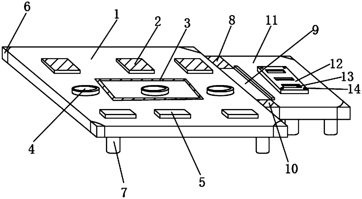 Expandable processing board based on high-speed and high-density connector