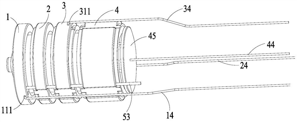 Multistage depressed collector structure of traveling wave tube and traveling wave tube