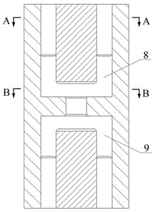 Reciprocating extrusion device and processing method for reinforced magnesium alloy tube