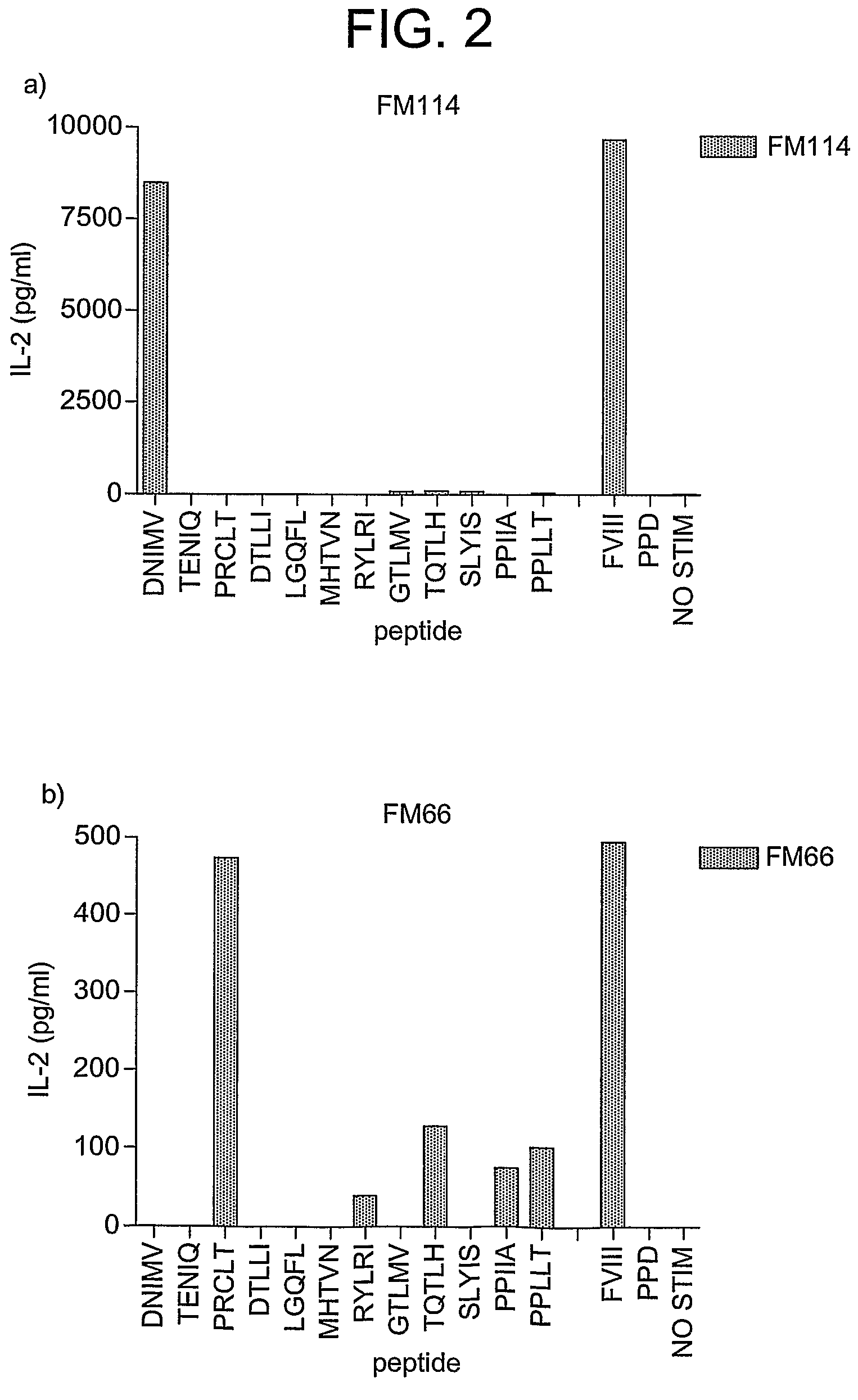 FVIII peptides and their use in tolerising haemophiliacs