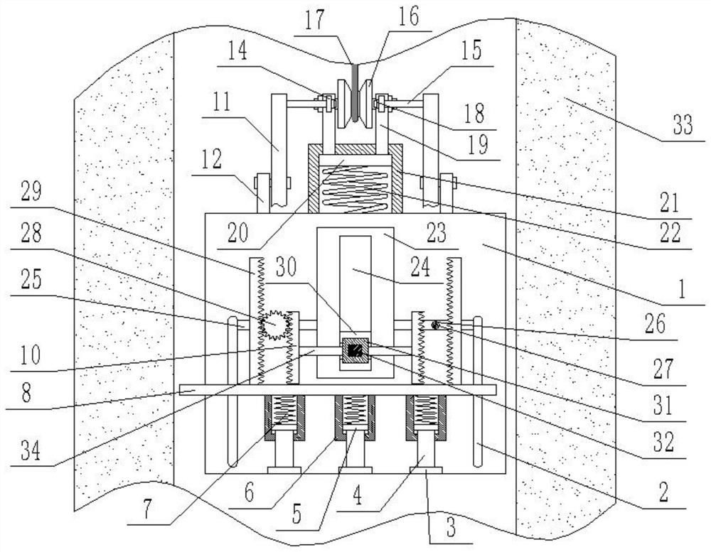 An anti-falling device for a building-type machine room-less elevator and its application method