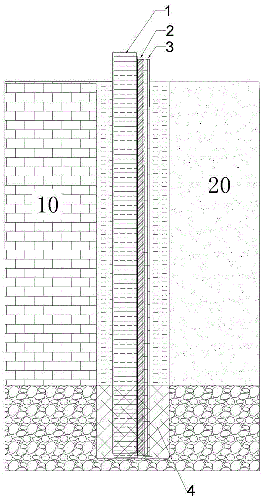 Flexible barrier having restoration and vertical obstruction functions and preparation and application thereof