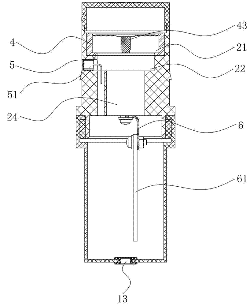 Water temperature and water level measuring device for solar water heater