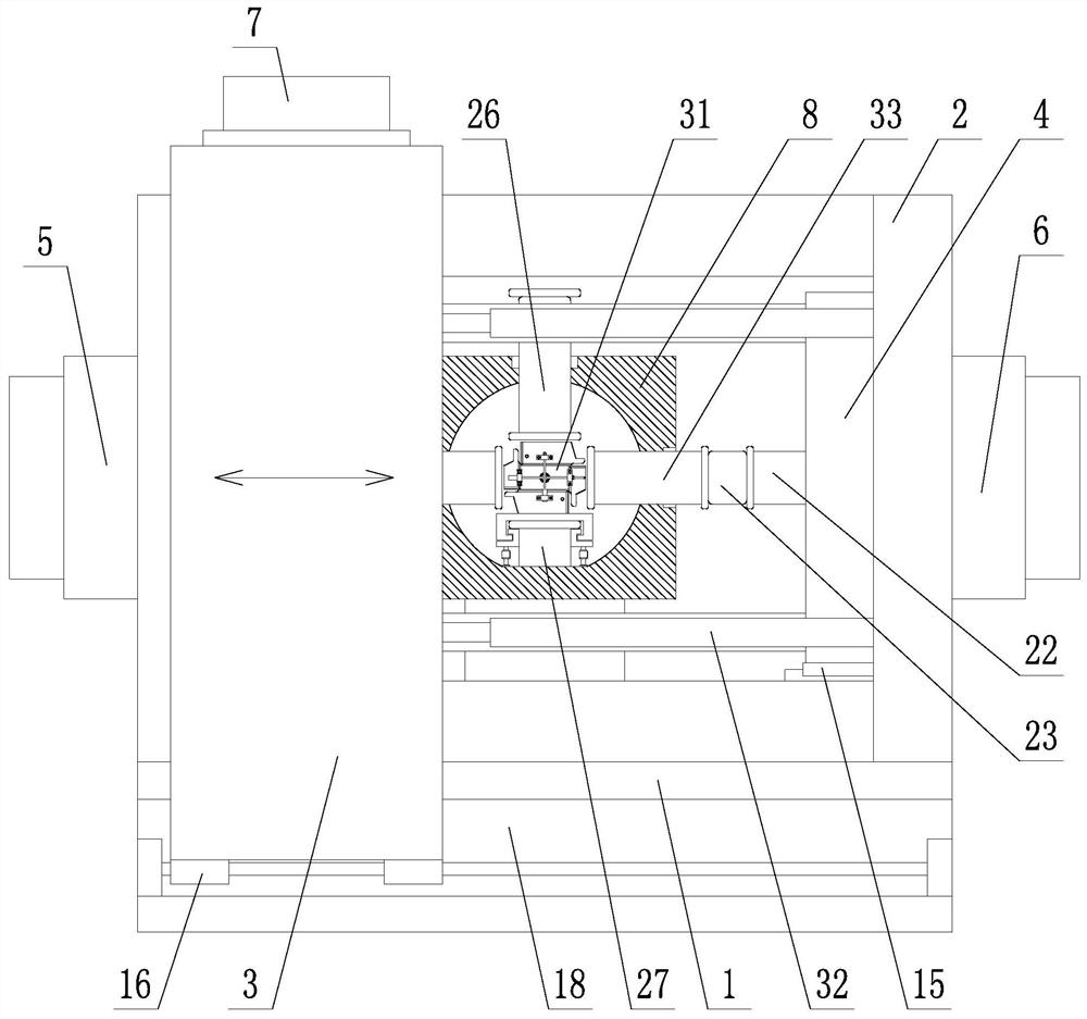 True triaxial experimental device and method capable of obtaining post-peak curve and residual strength of brittle rock