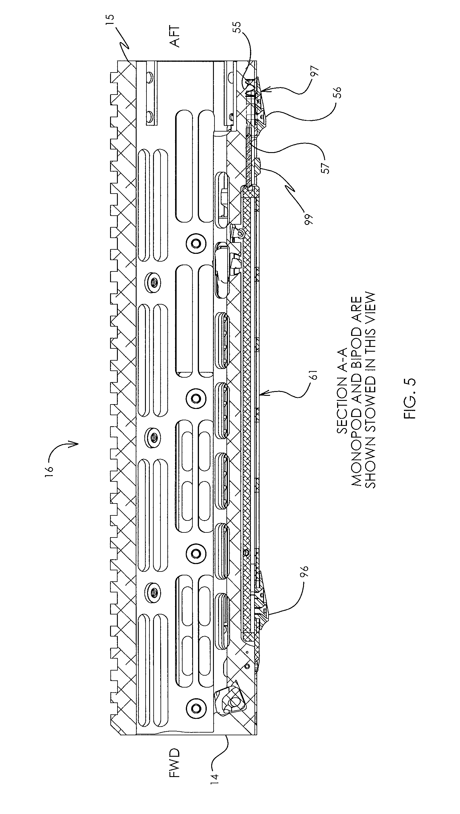 Handguard with integrated pod and firearm