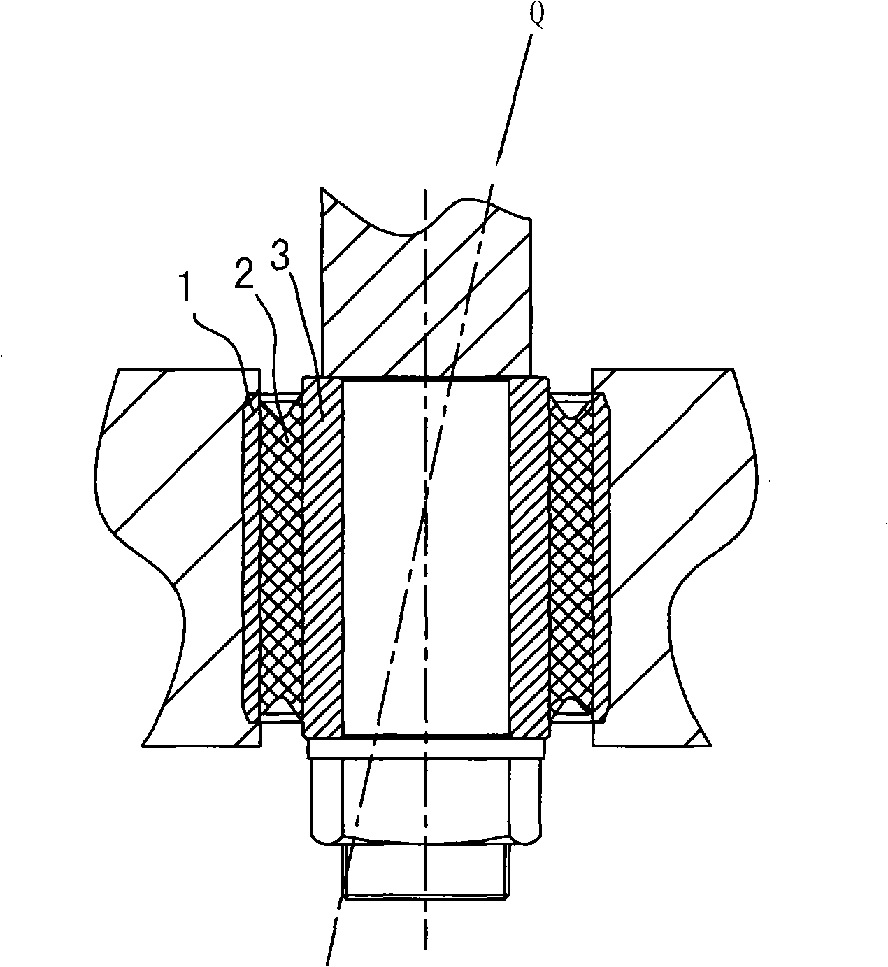 Processing method for improving anti-torsion ability of shockproof lining
