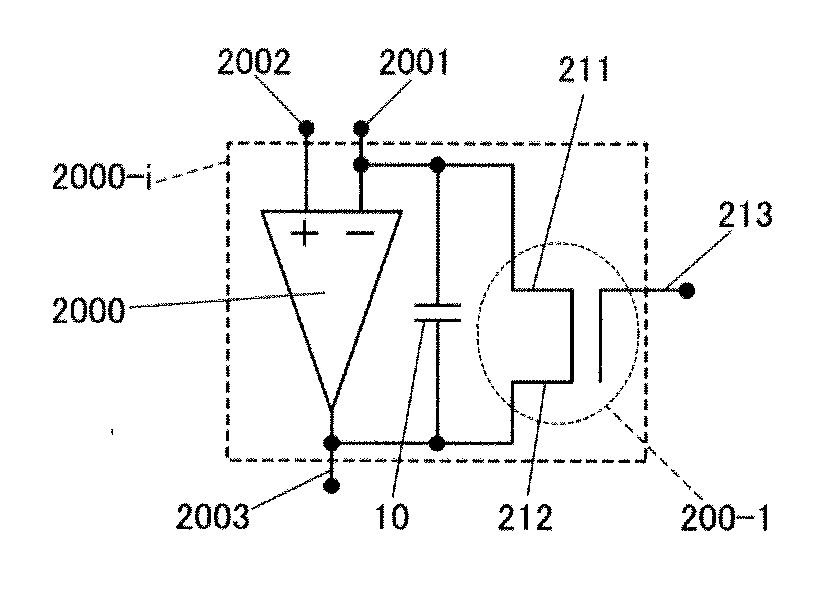 Sense circuit and method of operation thereof and photoelectric conversion array