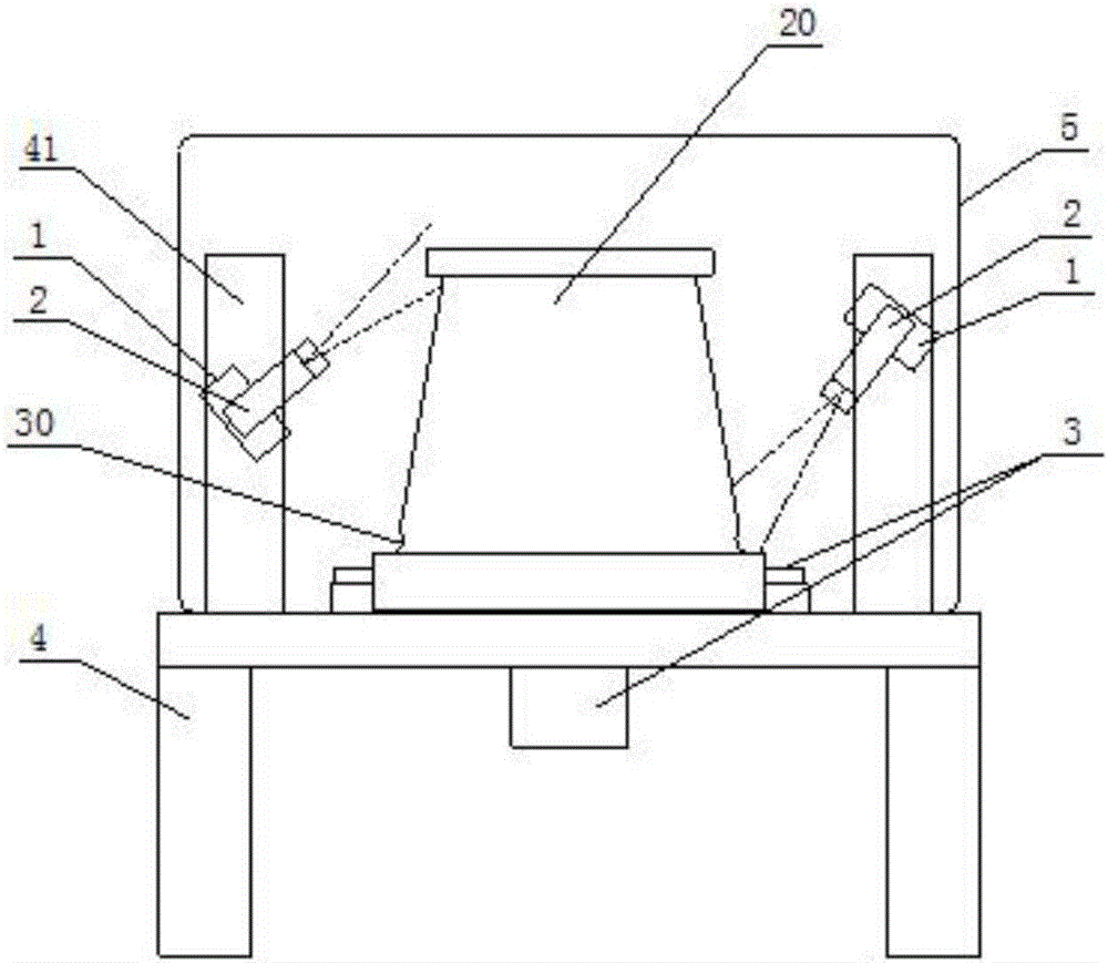 Automatic measuring system for oil gallery of bearing based on structured light and method