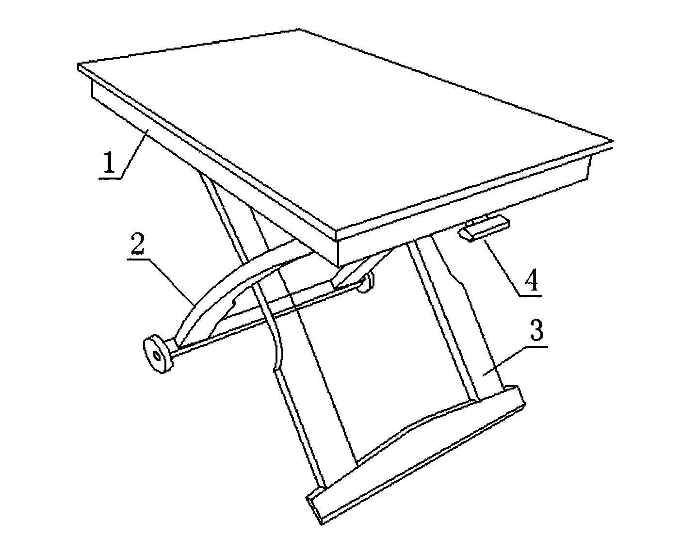 Lifting multipurpose dining table
