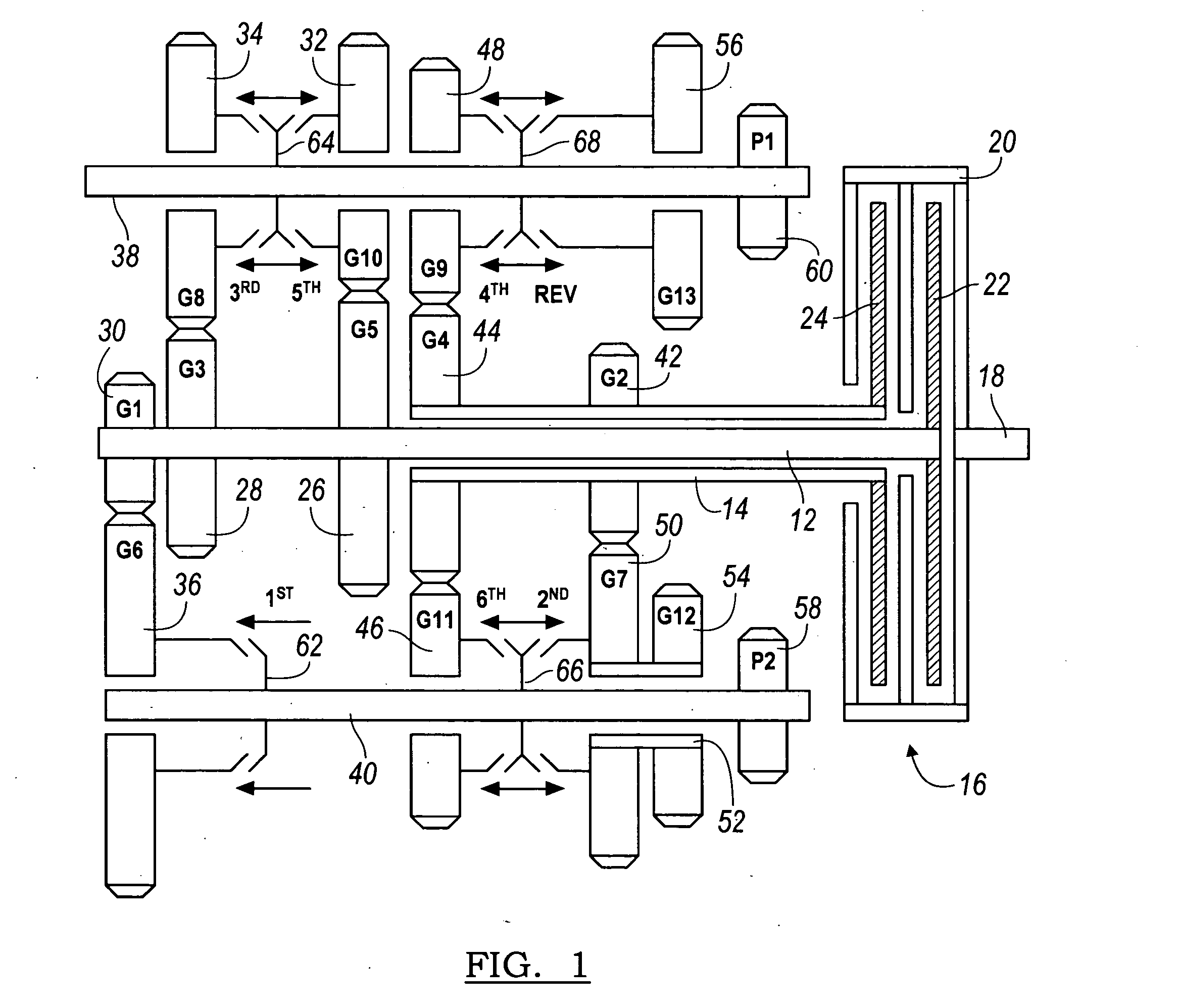 Actuator mechanism for shift motors of a transmission