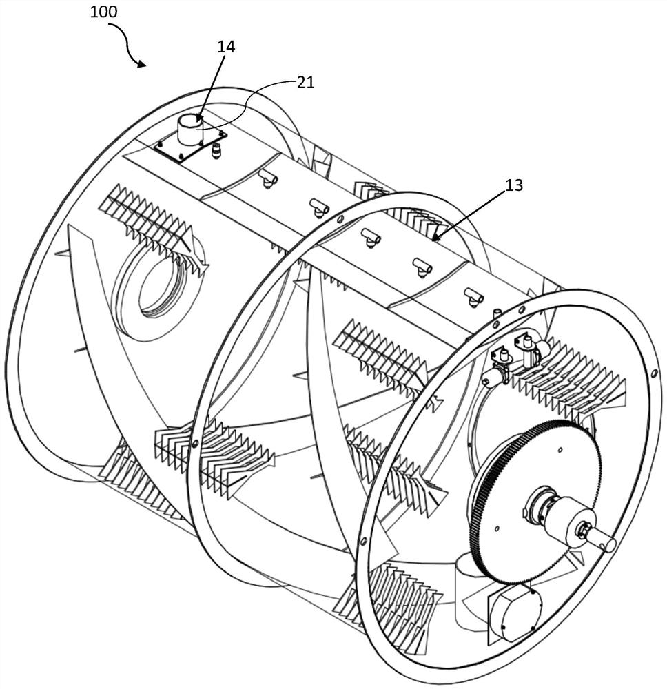 Gear-driven drum device and biochemical treatment equipment, system and treatment method