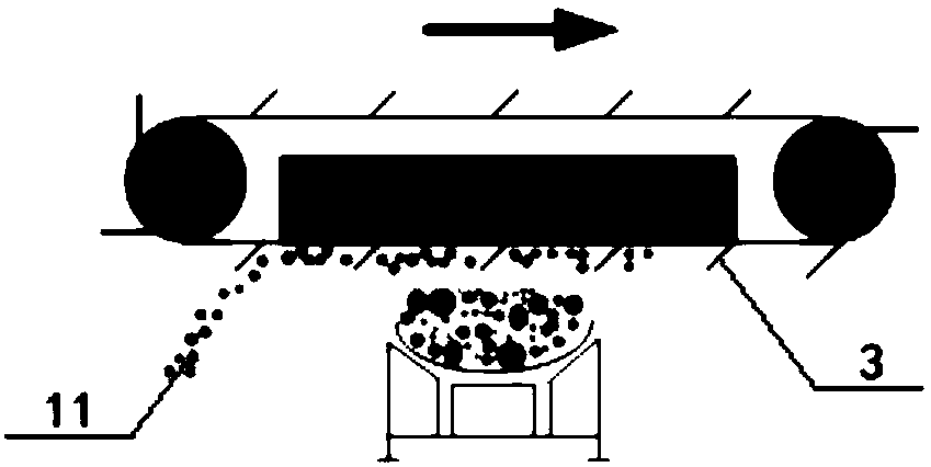 Crawler belt discharged ore suction-out and suction dry type magnetic separator and sorting method thereof