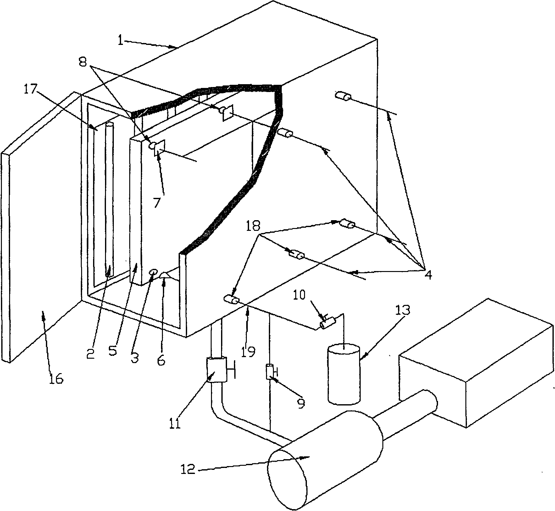 Method and apparatus for sealing air exhaust of large size plasma display screen