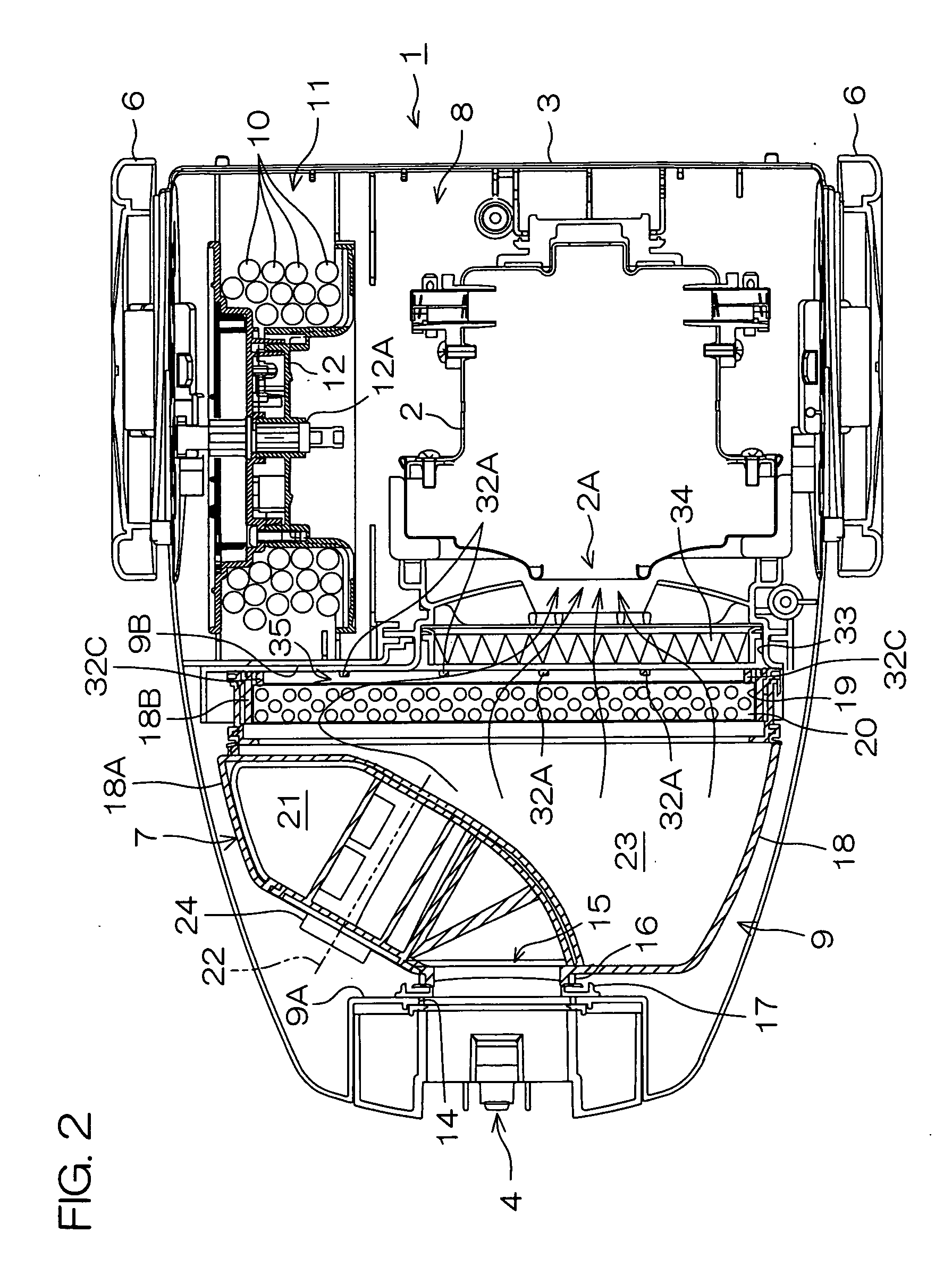 Electric vacuum cleaner and cyclonic dust collecting apparatus