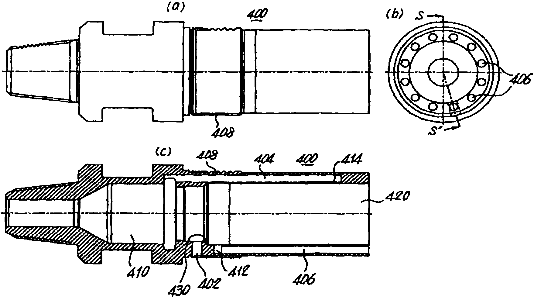 Ground drilling hammer and the driving method