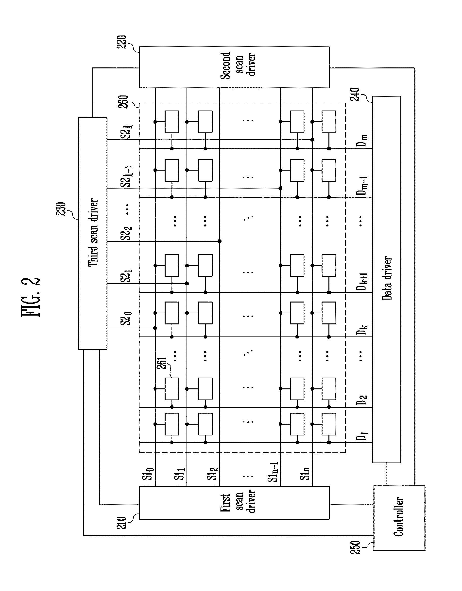 Display device having reduced scan signal delay and driving method therefor