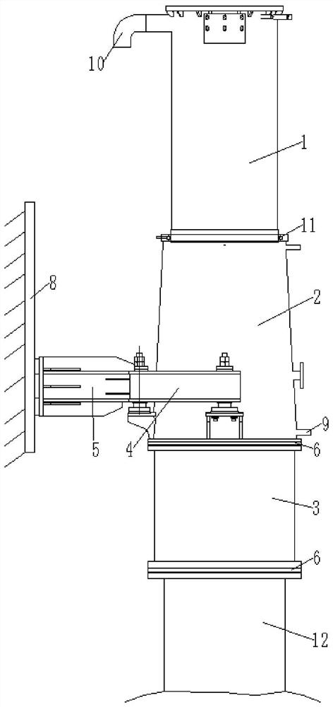 Novel airtight protection cover device of electroslag furnace