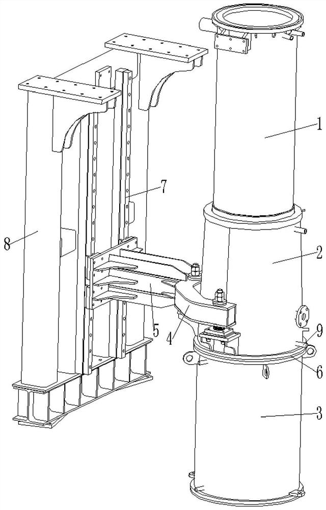 Novel airtight protection cover device of electroslag furnace