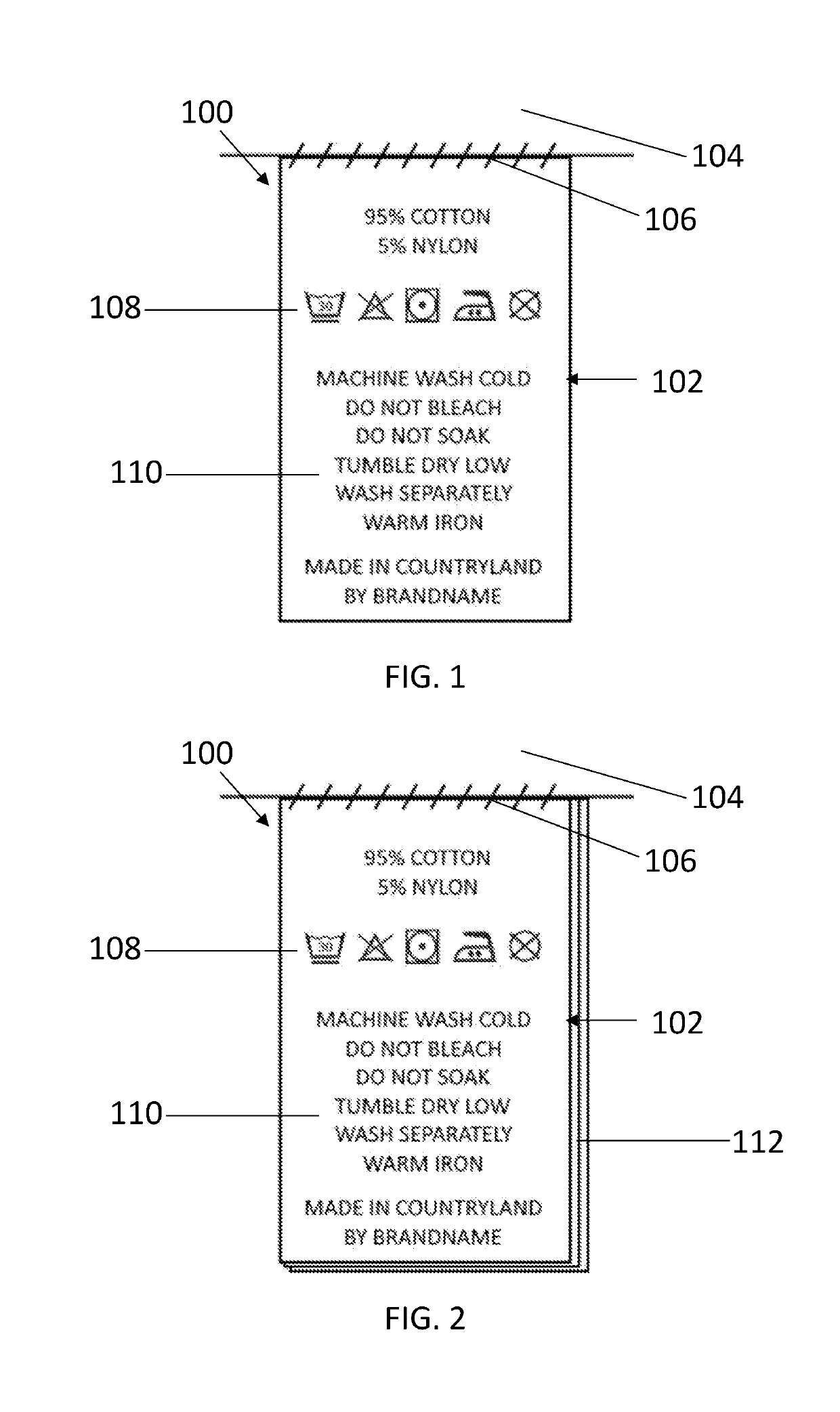 Low breaking load care label