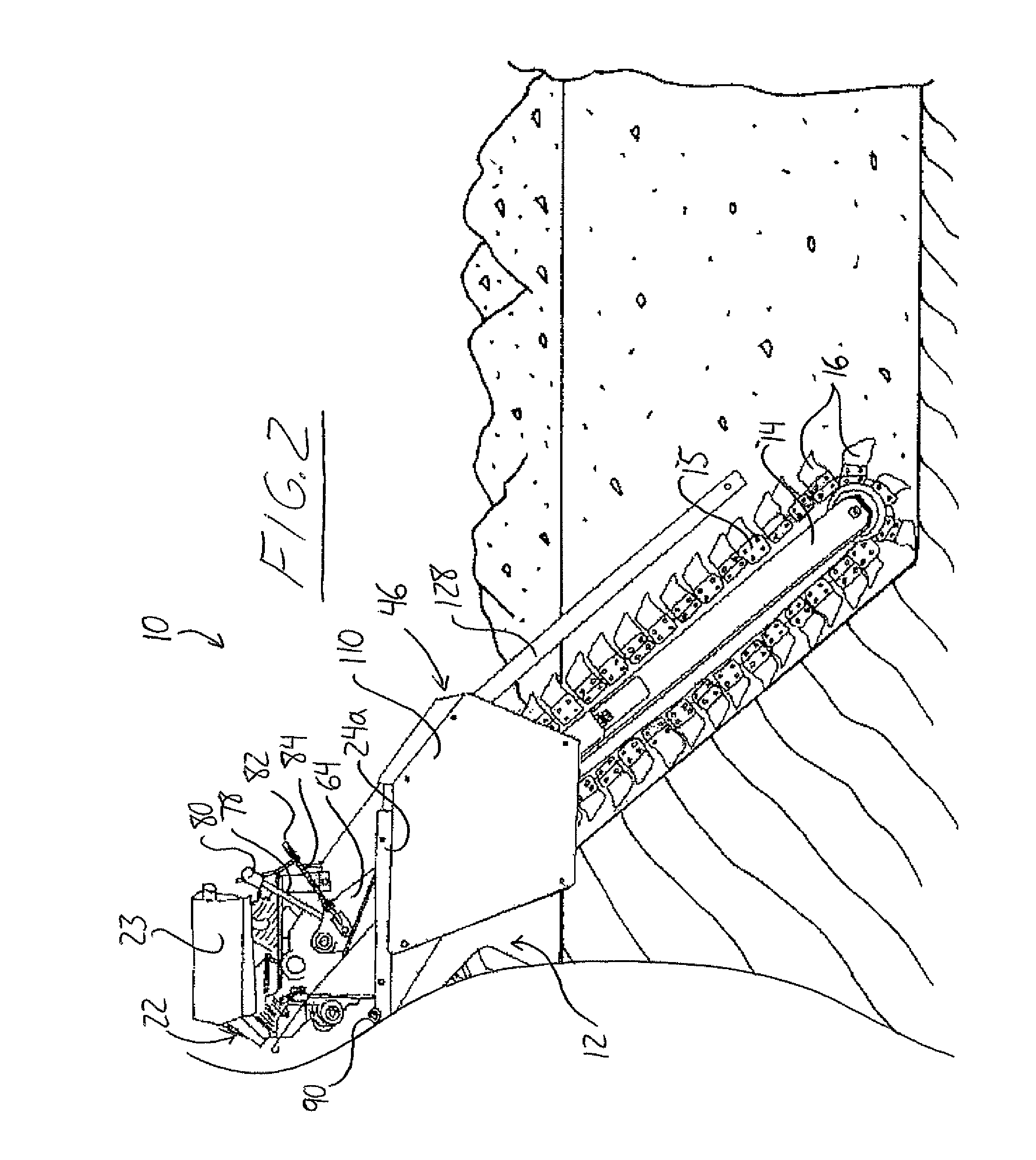 Trenching attachment having an internal combustion engine