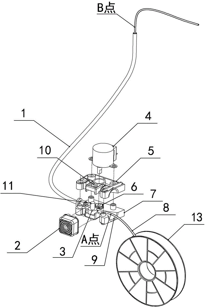 3D printer wire feeding device