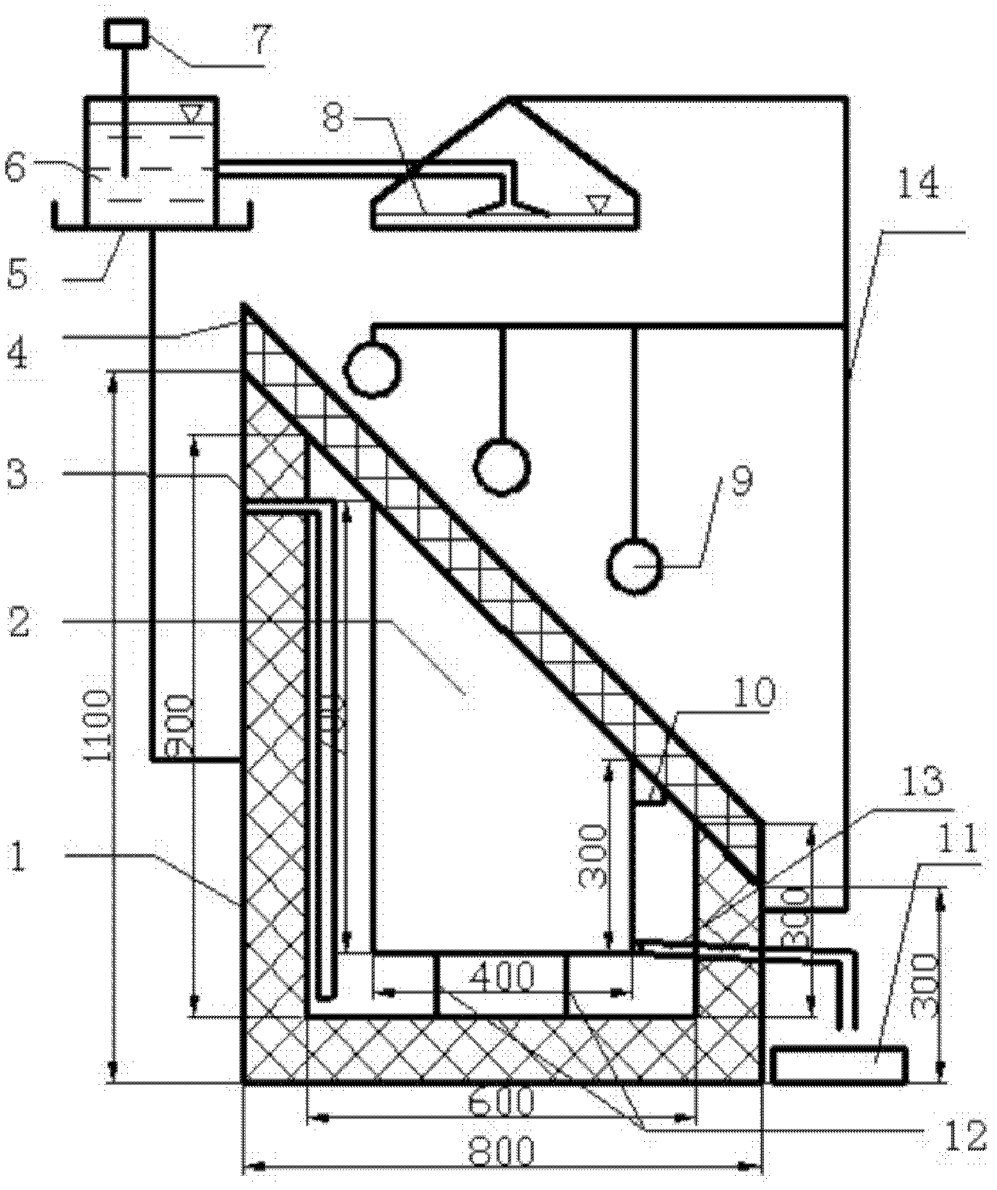 Device for testing infiltration capacity of frozen soil side slope during raining