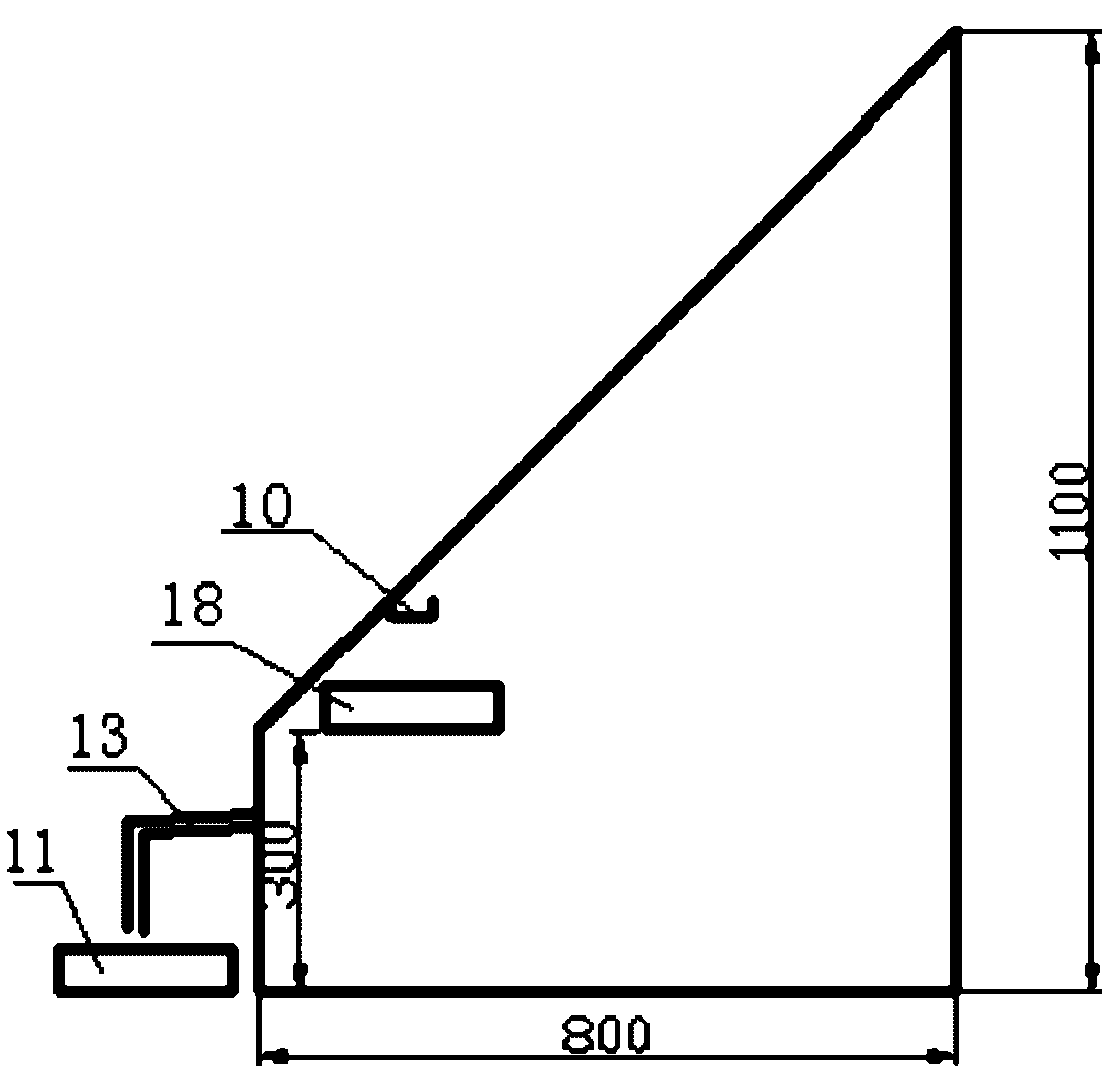 Device for testing infiltration capacity of frozen soil side slope during raining