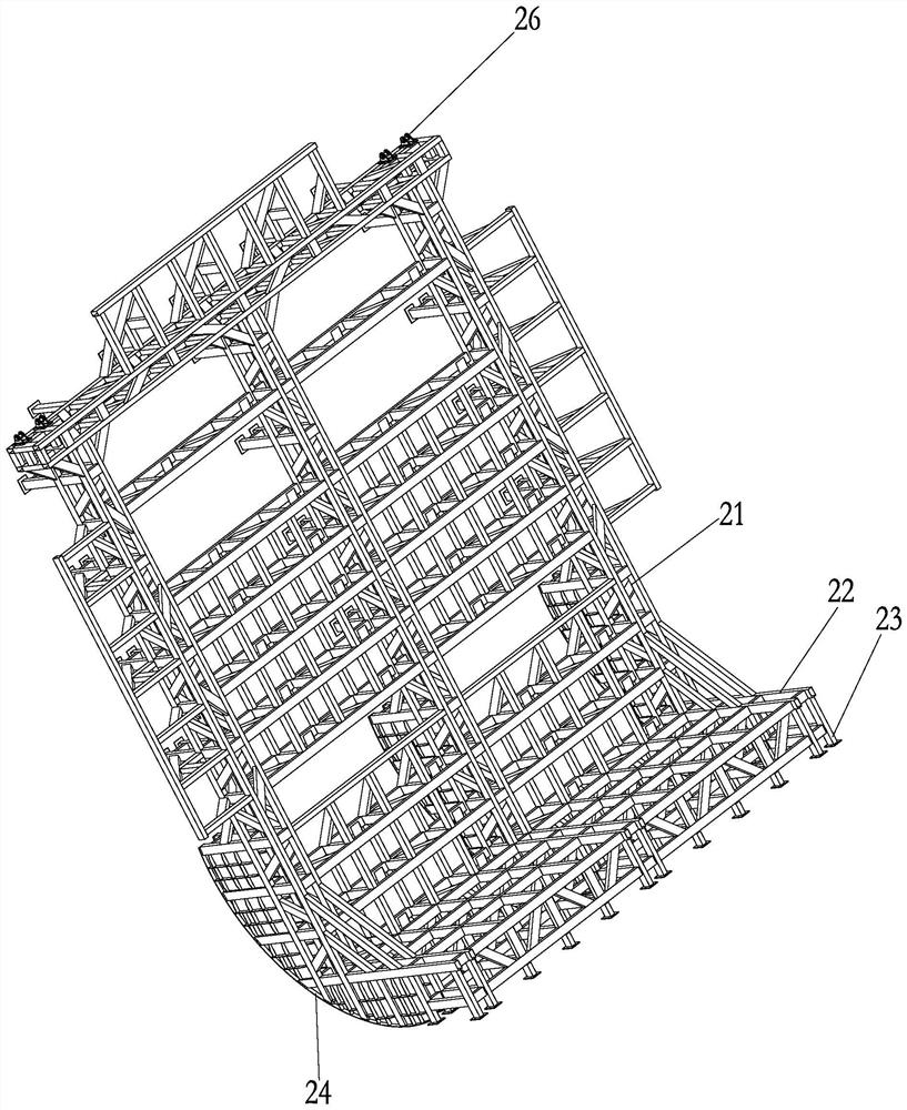 On-site manufacturing and mounting method and manufacturing and mounting equipment for ultra-large cylinder