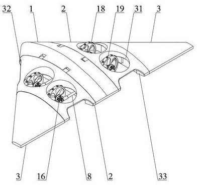 Air-ground multi-purpose unmanned aerial vehicle with three-axis tilting rotor wings and foldable wings