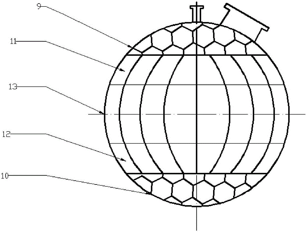 Single-shell multi-layer mixed spherical storage tank and manufacturing technology thereof