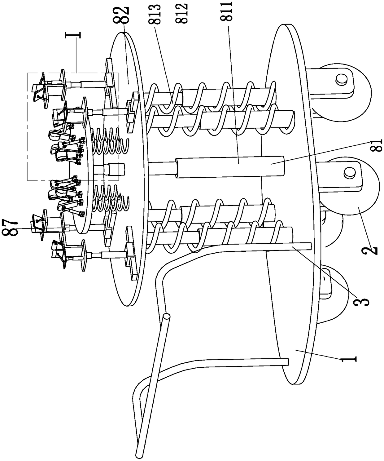 An automated assembly and disassembly robot for grille-shaped shields of led lamps