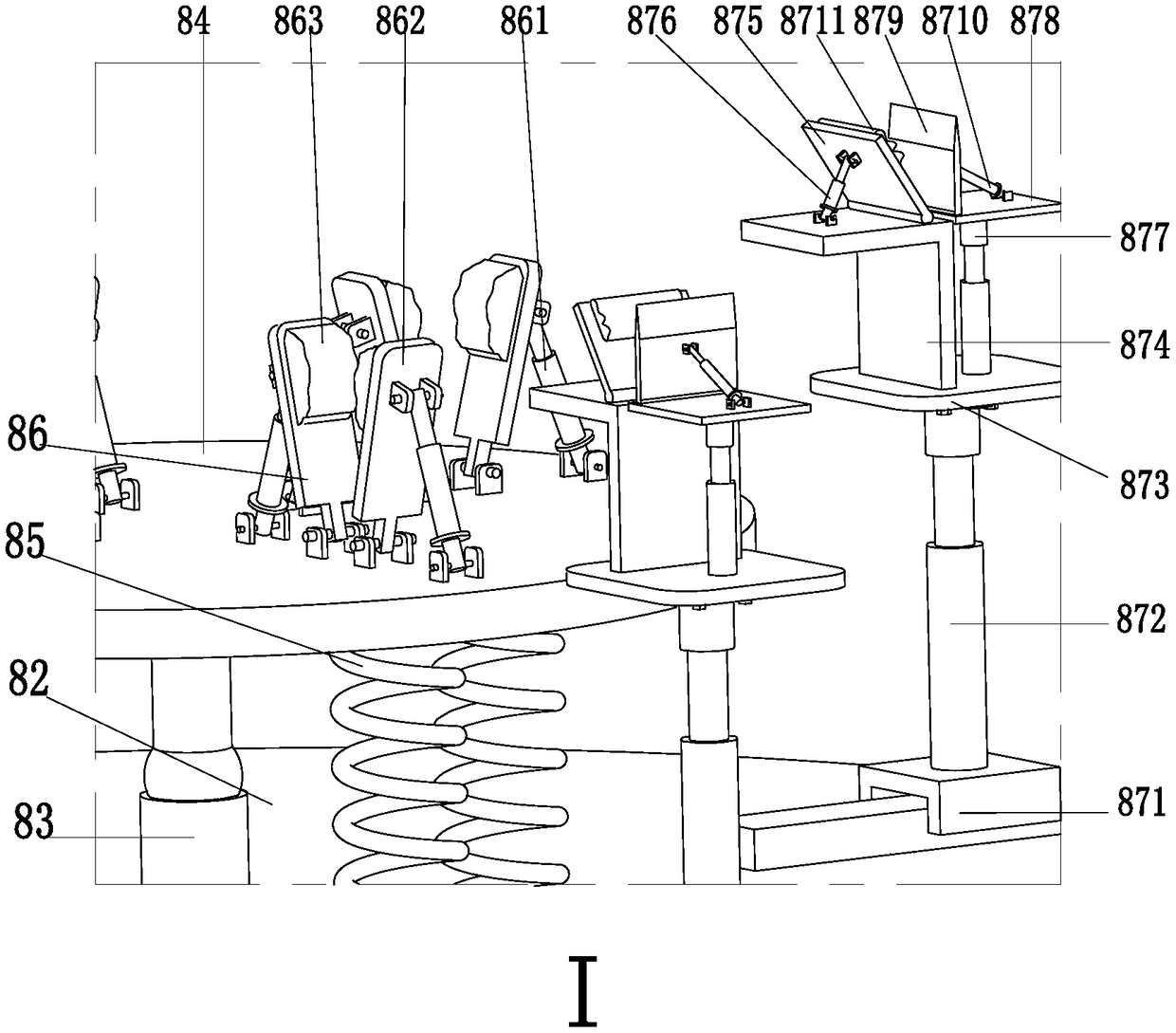 An automated assembly and disassembly robot for grille-shaped shields of led lamps