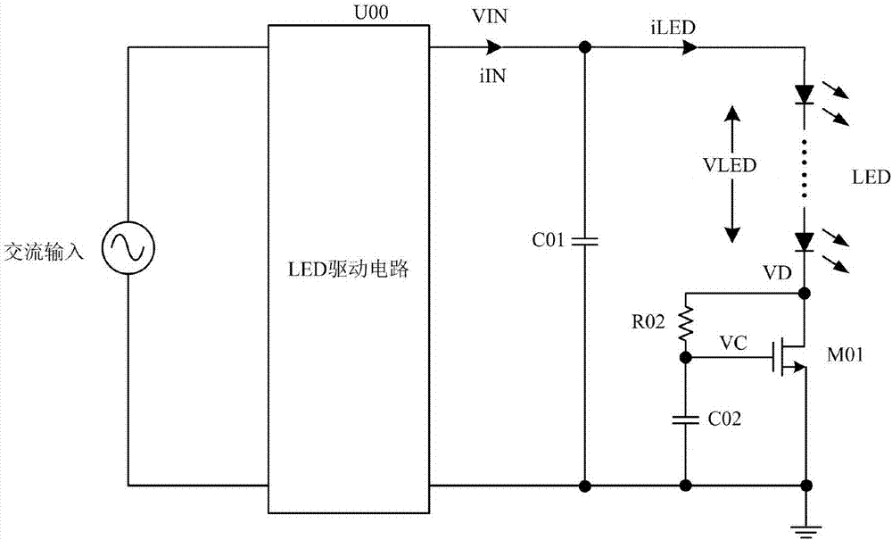 Ripple elimination circuit and led control circuit