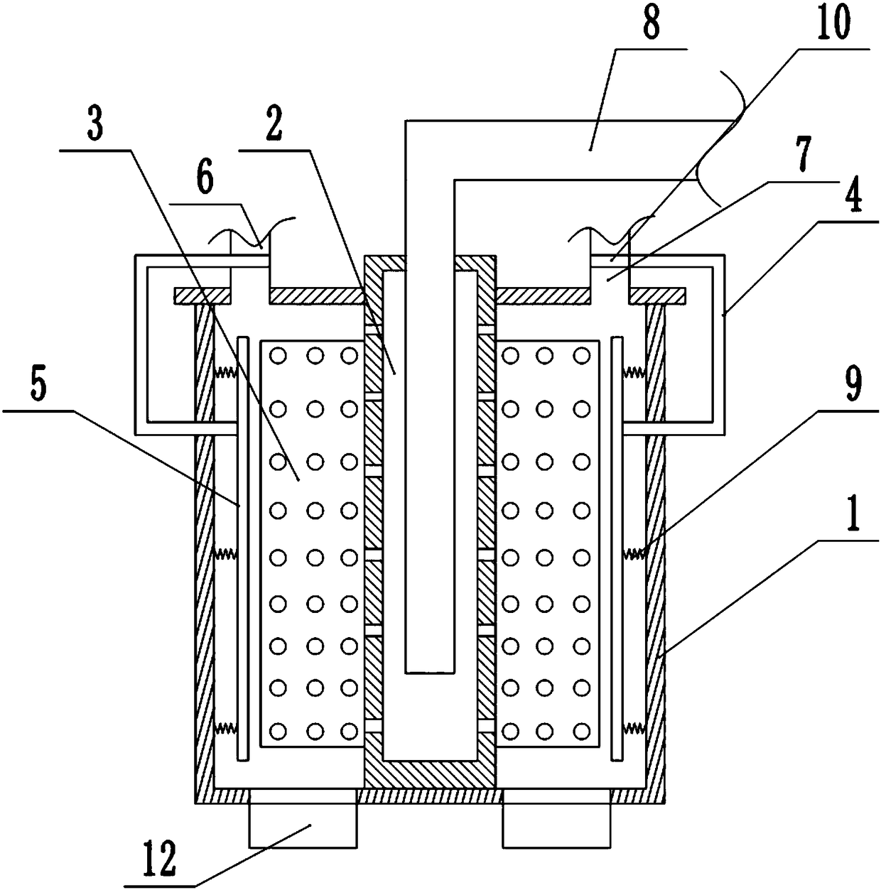 Sewage treatment and recycling device