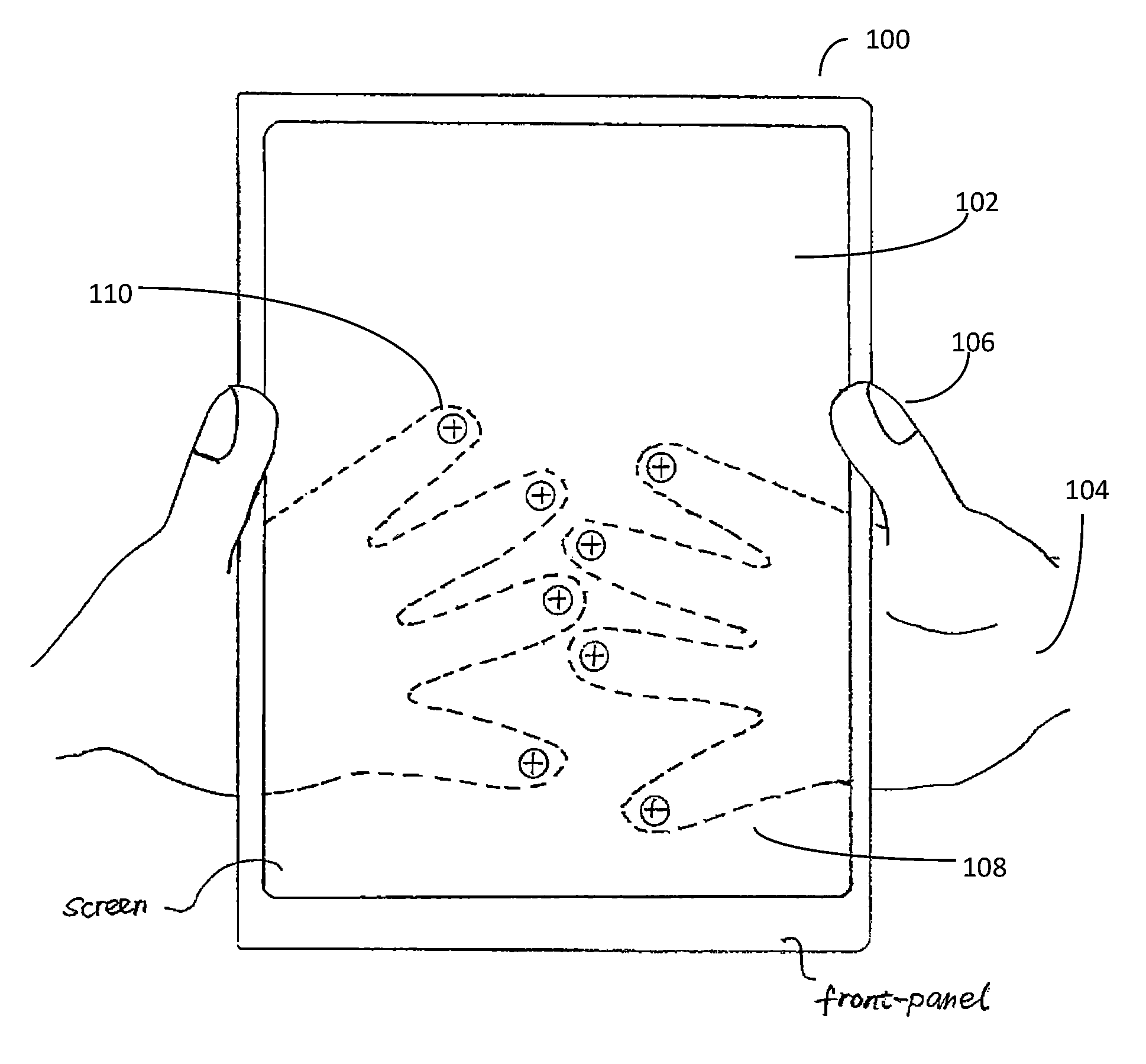 Method for user input from alternative touchpads of a handheld computerized device