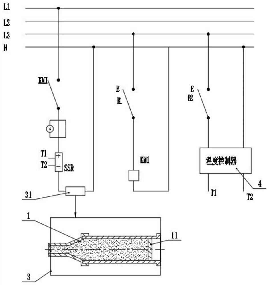Portable hot melting repairing device and method for outer sheath of high-voltage cable