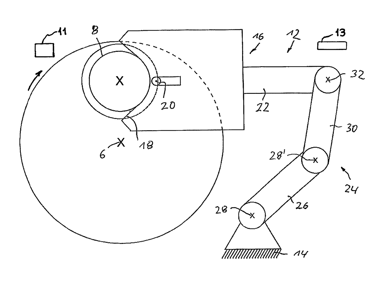 Device for measuring the faces of a crank bearing