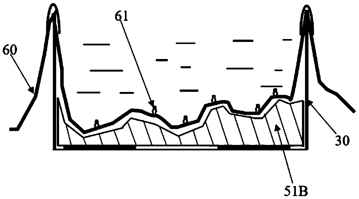 Flume experimental device for simulating sedimentary characteristics of deep-water turbidite channels controlled by salt structure