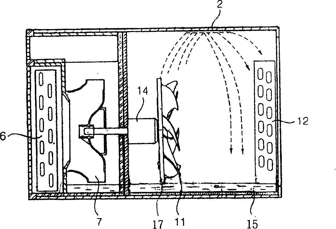 Partition board drainage hole structure of window air-conditioner