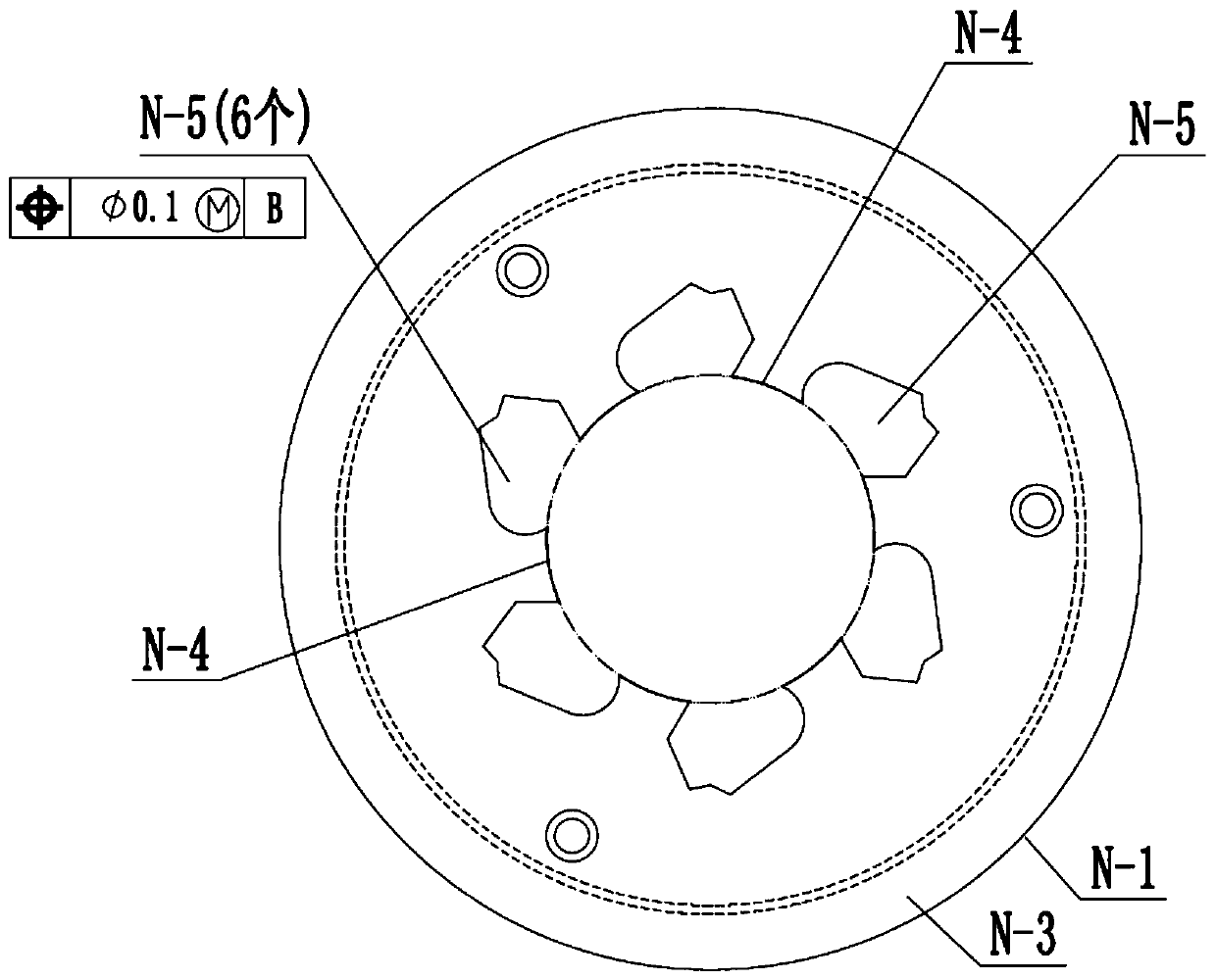 Processing process method for outer ring