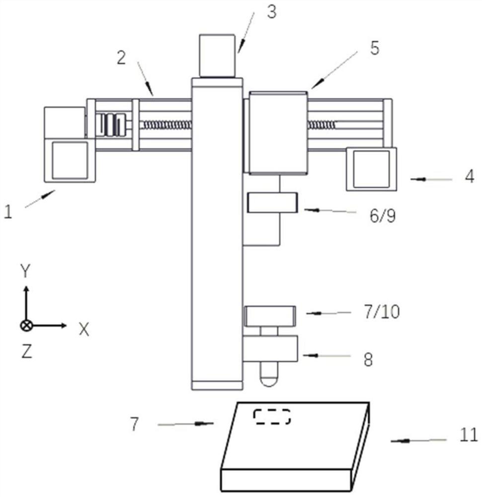 Measuring device and measuring method for auxiliary standard assembly of ground penetrating radar calibrating device