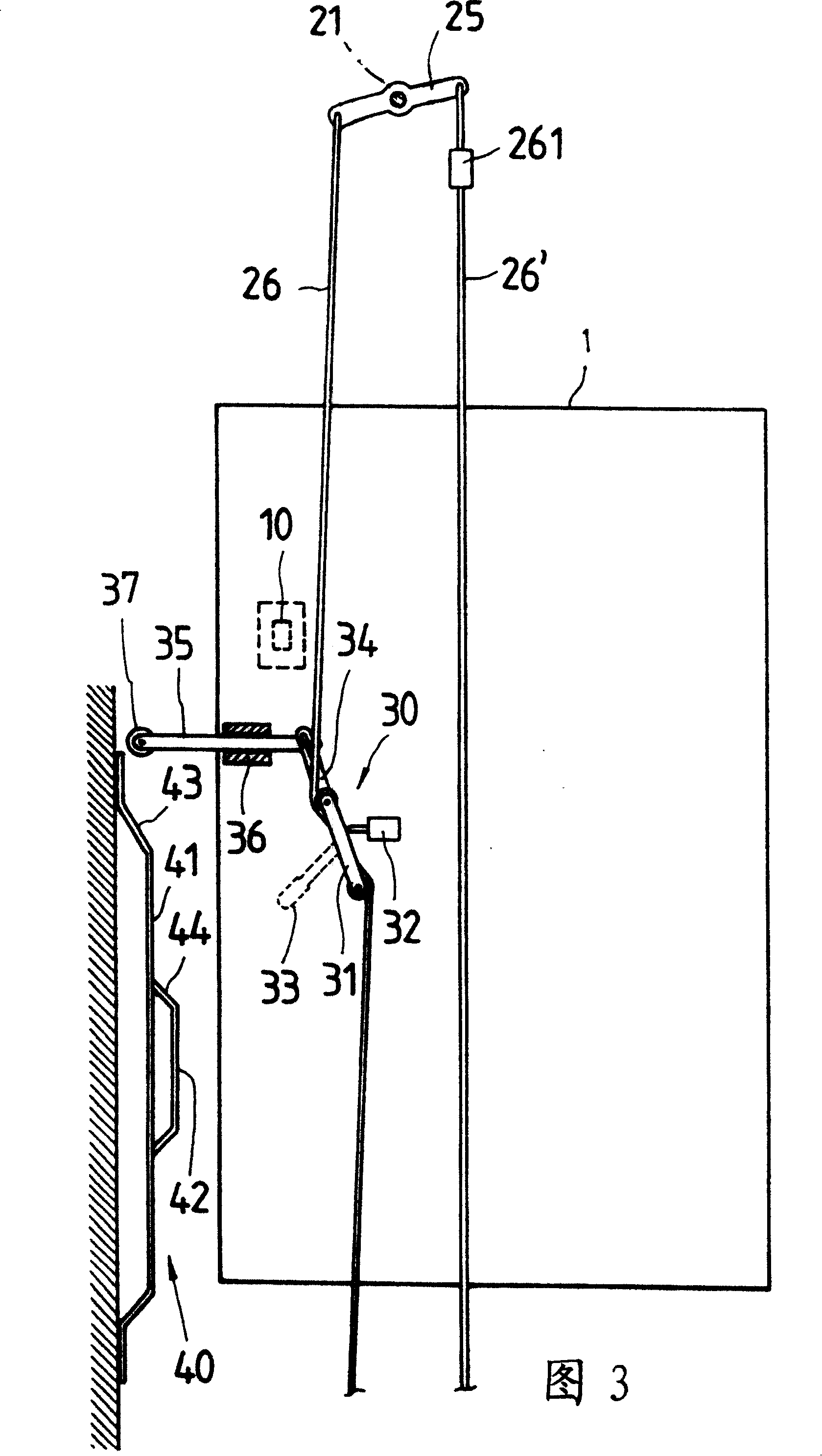 Escape device used in lifter or elevator