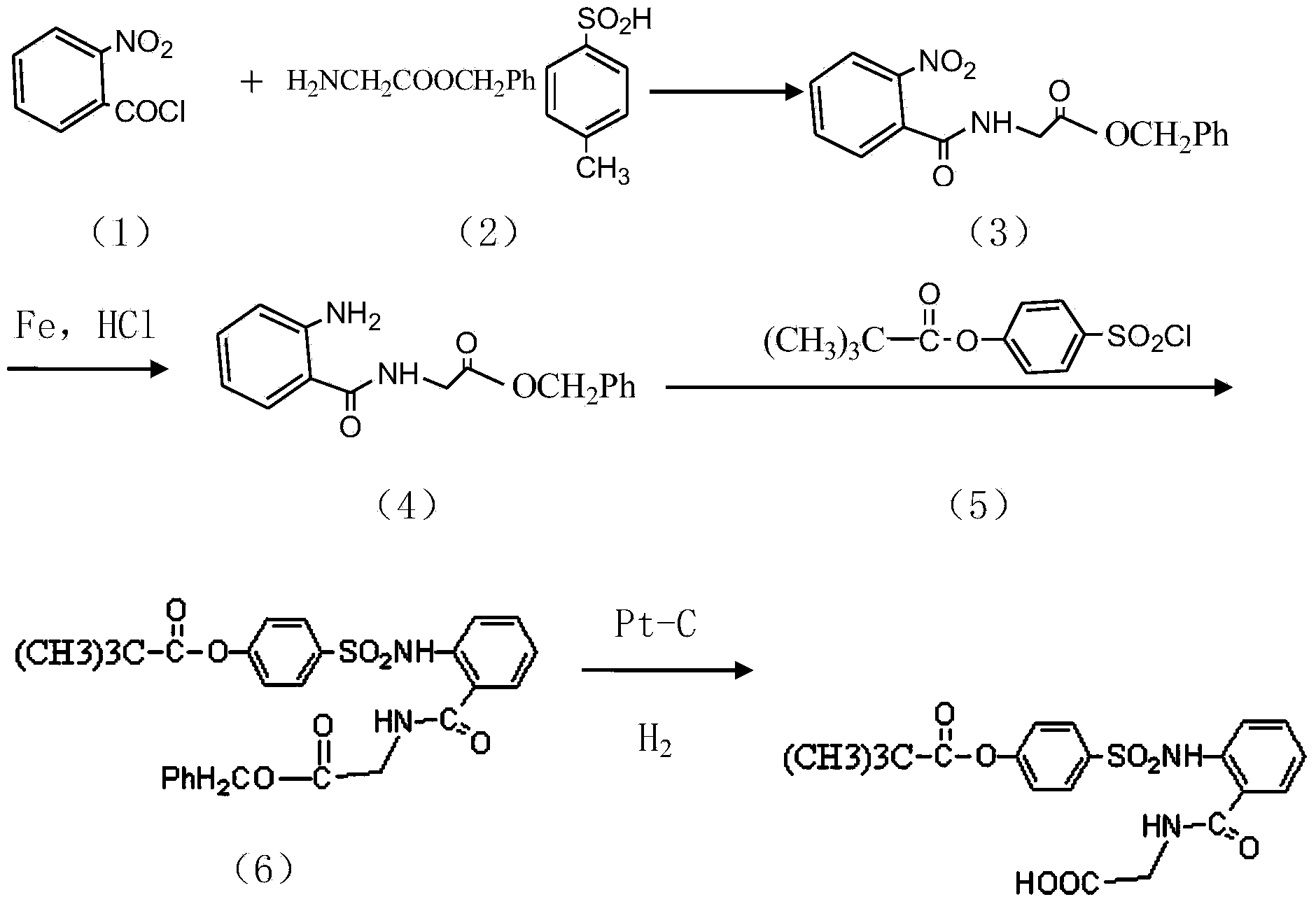 Preparation method of sivelestat sodium hydrate intermediate