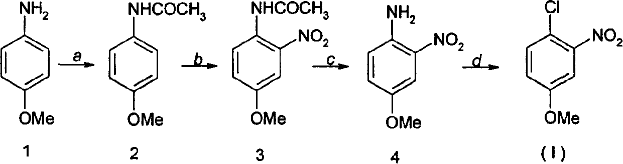 Method for preparing 4-chlorine-3-nitro methyl-phenoxide